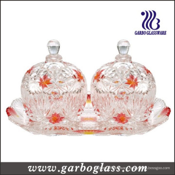 Colored 3PCS Glass Candy Pot Set (TZ-GB1718MI-P2)